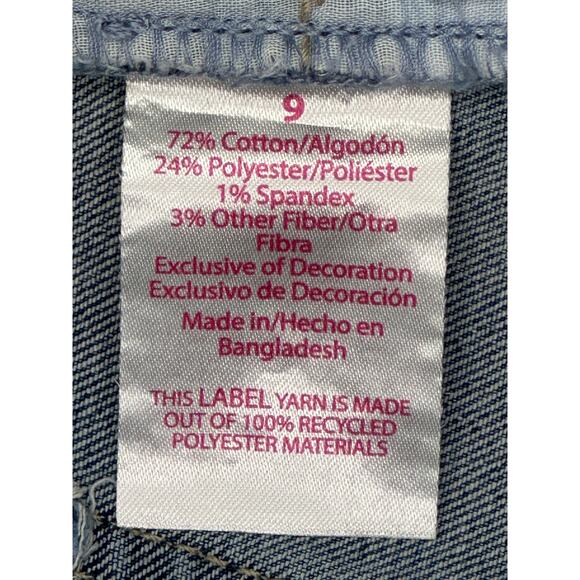 No Boundries Shorts Mid Rise Flower Print Frayed Hem Stretch Size 9 NWOT - Picture 5 of 5